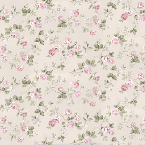 Sanders & Sanders behang bloemen beige en oudroze - 53 cm x 10 m - 640399
