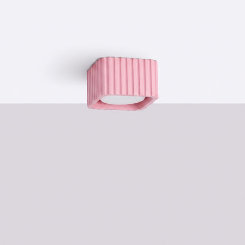 Sollux Lighting Plafondlamp RIFF 1 roze Gx53 - 10x10x6cm