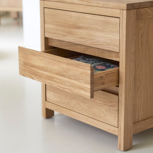 Tikamoon Bureau van massief eiken met opbergkastje - Naturel - vtwonen shop