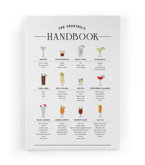 Canvas 60x40 Afdruk Cocktails