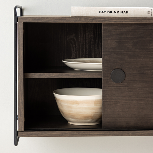 Nest living Marcus Hangende Houten Wandkast Walnoot - 122 x 35 cm - vtwonen shop