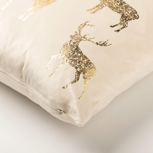 Textino sierkussen Nordic Reindeer - wit