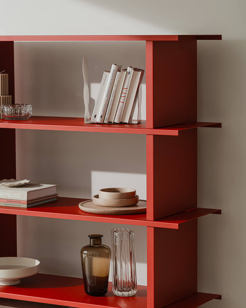noo.ma Hes Boekenkast 5-planken - Butter Yellow, 120 x 37 x 156 cm