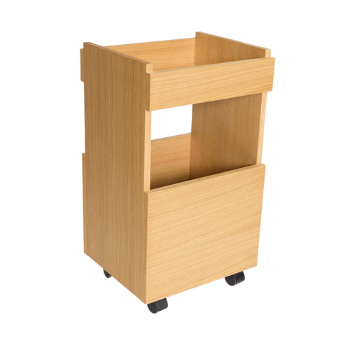 Hübsch trolley Forma - mdf/eik fineer/eikenhout - 40x35xh70cm