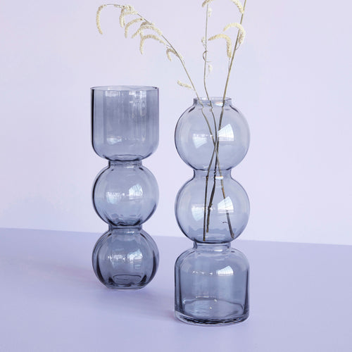 Hübsch vazen Circle - glas - ø12xh35, ø12xh35cm - vtwonen shop