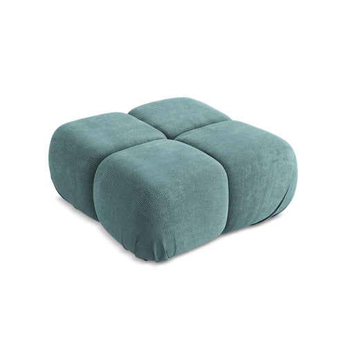 LaMiaSofa Poef Sanremo - chenille stof - jeans - 95x95x41