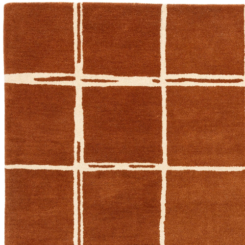 Vloerkleed Easy Living Albany Grid Rust Rug 80x150 cm - vtwonen shop