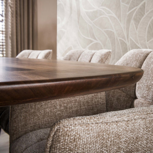 Giga Meubel Eettafel Central - Deens Ovaal Bruin Hout - 215x105x77cm