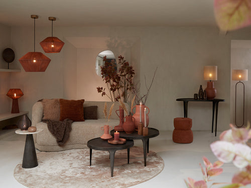 Light & Living salontafel TOBIAS - Ø75x44cm - bruin - Set van 2 - vtwonen shop