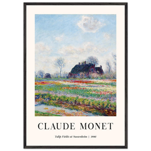 Artfulprints Poster met Lijst Claude Monet - Tulip fields at Sassenheim   - 70x100 cm - Meerkleurig