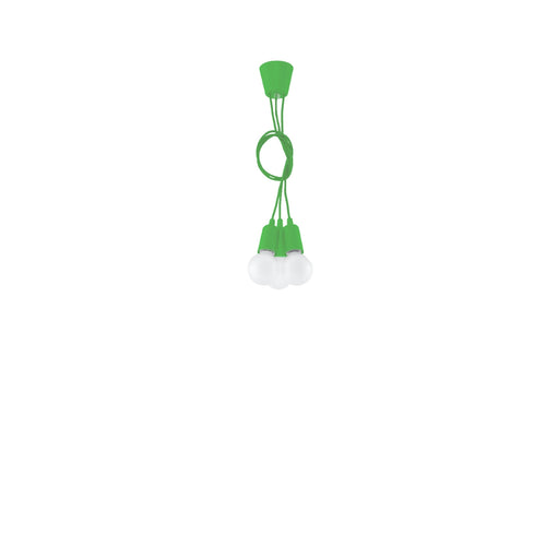 Sollux Lighting Hanglamp DIEGO 3 groen - 15x15x90cm