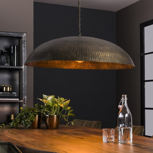 Giga Meubel Hanglamp - Brons Antiek Metaal - 1-LichtsØ90x150cm