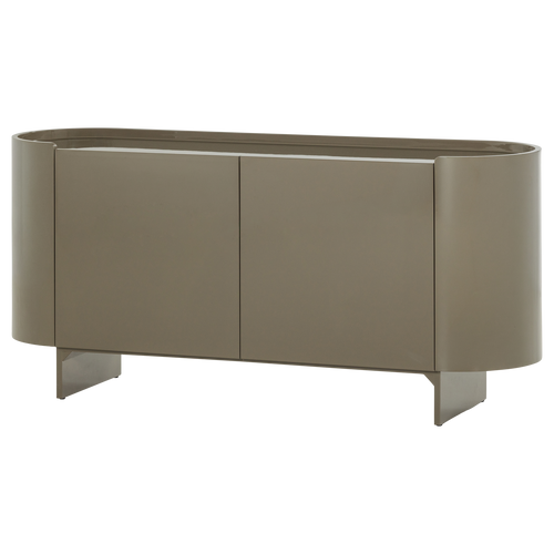 WOOOD tv meubel 160 cm Liora - Hout - Hoogglans Groen - 75x160x45