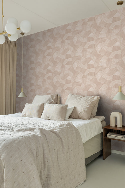 Origin Wallcoverings behang grafisch 3D motief zacht roze - 0.53 x 10.05 m - 347985 - vtwonen shop