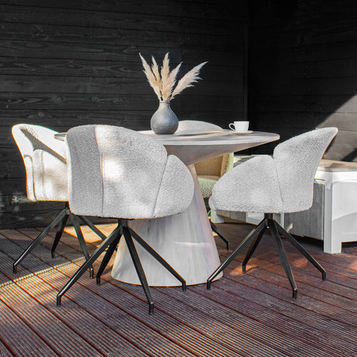 Kick draaistoel Aiko - Crème - vtwonen shop