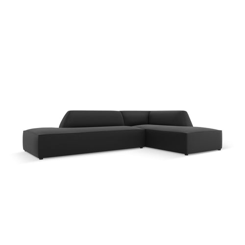 Cosmopolitan Design - Modulaire hoekbank rechts Siena 4-zits, imitatieleer zwart - 180x273x69cm