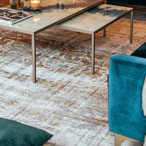 Louis De Poortere binnen & buiten machinewasbaar vloerkleed Mad Men Griff van 70% gerecycled PET - geel - 290x290cm