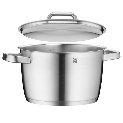 WMF Iconic 2-delige set kookpan hoog - Ø220mm + steelpan met deksel - Ø160mm