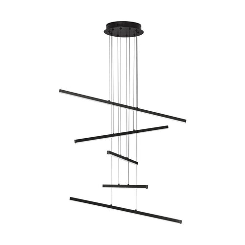 Nova Luce GRATTA Geïntegreerde LED-hanglamp voor plafond, zandkleurig zwart, Triac dimbaar, 49W, 1715lm, 3200K