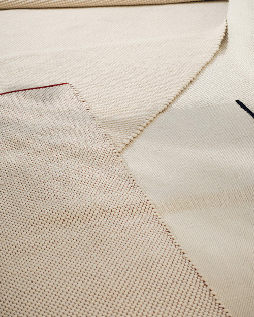 noo.ma handgeweven vloerkleed van Nieuw-Zeelandse wol - laagpolig, gestructureerd, rechthoekig