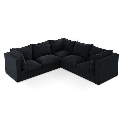 LaMiaSofa Modulaire hoekbank Ravenna - velours - koningsblauw - 255x255x77