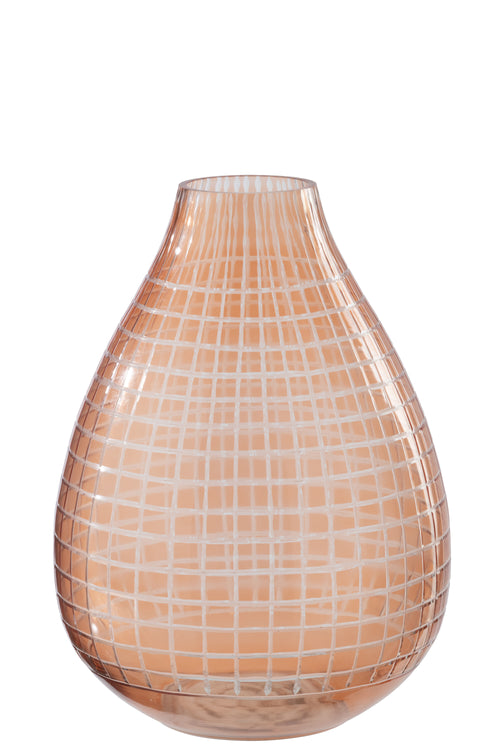 J-Line vaas - glas - oranje