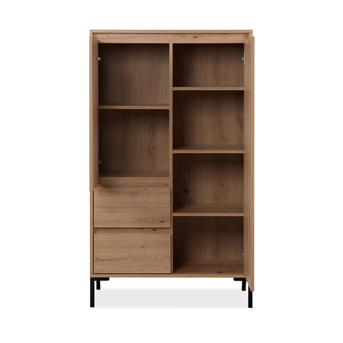 Calicosy - Hoge Buffetkast 2 Deuren Plock - 40x81x139 cm