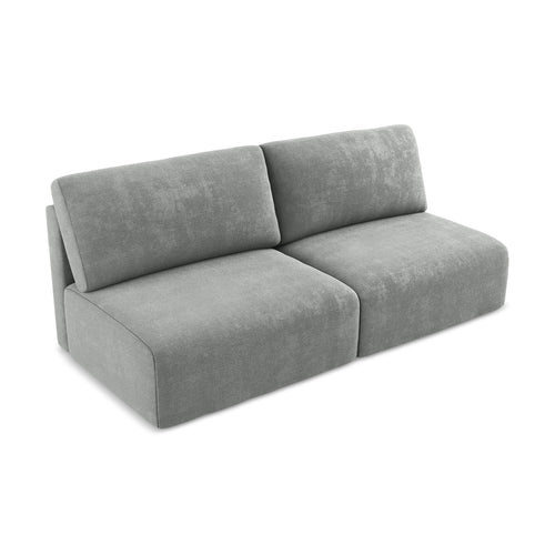 LaMiaSofa 3-zits slaapbank Ostia - chenille stof - grijs - 216x102x79