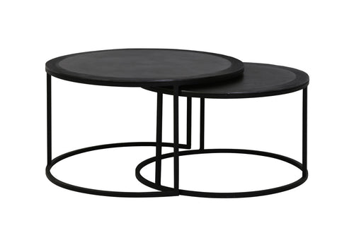 Light & Living tafel  - zwart - 75x75x45 cm