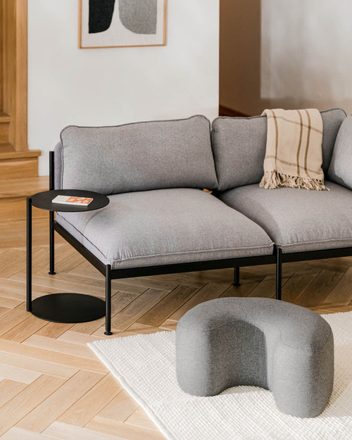 noo.ma U Pouf - Cloud Beige Bouclé, 50 x 60 x 30 cm