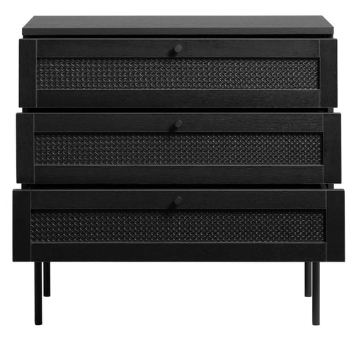 Rebellenclub Dressoir Berley - Zwart met Rattan - vtwonen shop