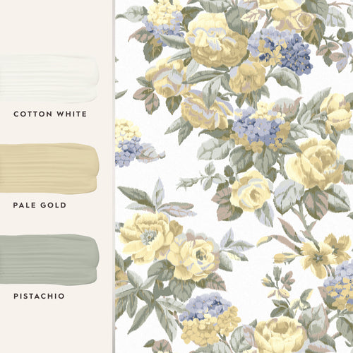 Laura Ashley Vliesbehang - Pembrey - Pale Gold - Goud 10mx52cm - vtwonen shop