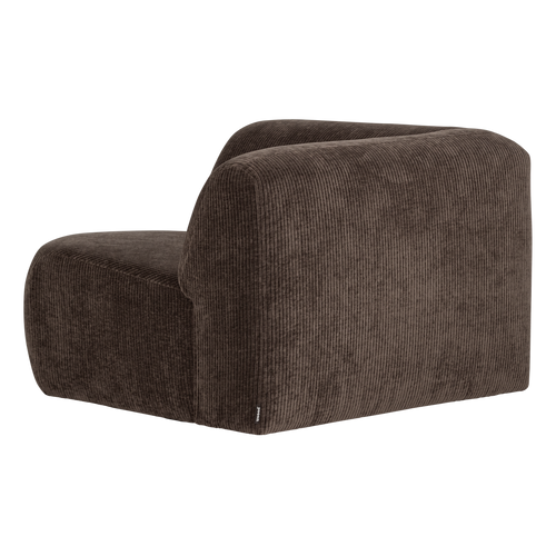 WOOOD hoekelement recht Mojo Base - Ribstof - Bruin - 74x105x105