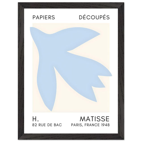 Artfulprints Poster met Lijst Matisse – Shapes in the air light blue   - 30x40 cm - Blauw