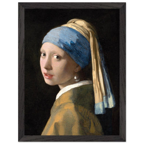 Artfulprints Poster met Lijst Johannes Vermeer - Meisje met de parel   - 30x40 cm - Meerkleurig
