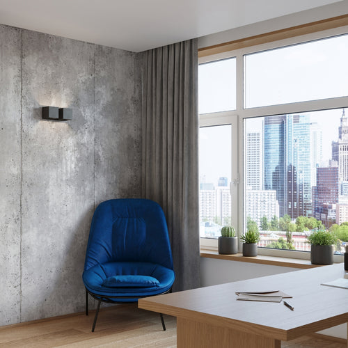Sollux Lighting Wandlamp QUAD 2 zwart - 26x12x11cm