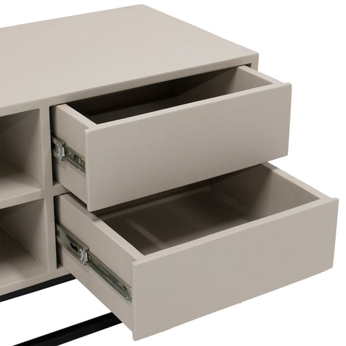 Giga Meubel Tv-Meubel Cervi - Mangohout/Metaal - Taupe - 180cm - vtwonen shop