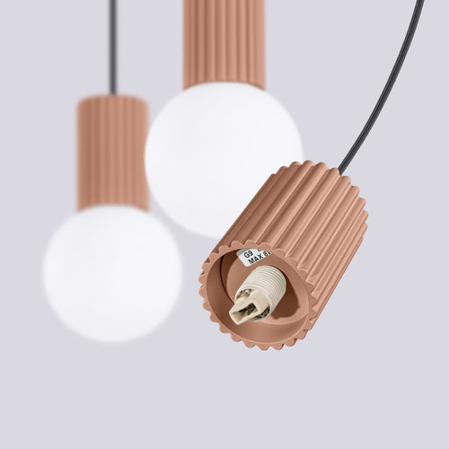 Sollux Lighting Hanglamp HALO 3L mokka - 40x6x120cm
