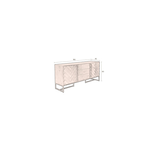 Dutchbone Class Dressoir Hoog Acaciahout Donkerbruin - vtwonen shop