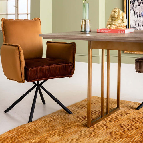 Kare Design Stoel met armleuning Chelsea Bruin - vtwonen shop