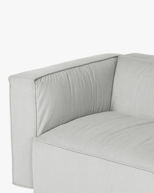 noo.ma Lobi hoekbank 4-zits corduroy Chalk Grey - 318x154x73,5 cm