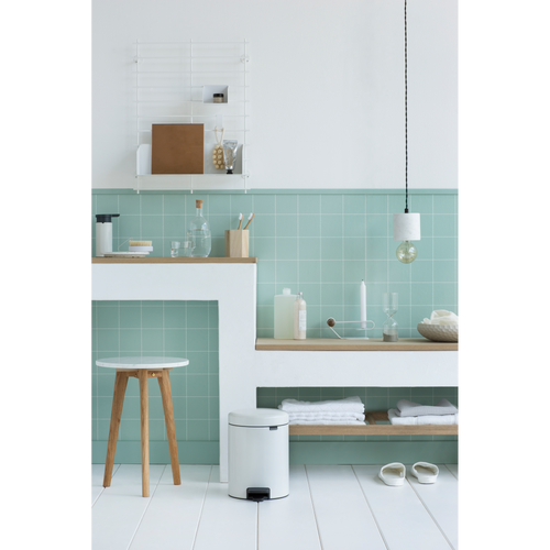 Brabantia NewIcon Pedaalemmer, 5 liter, kunststof binnenemmer - White