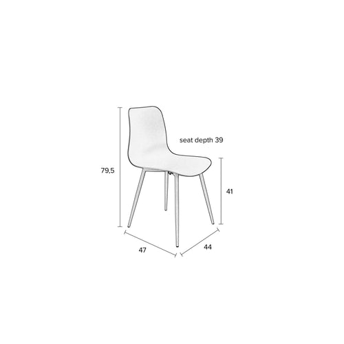 Housecraft Living Leon Eetkamerstoelen Wit - Set van 2