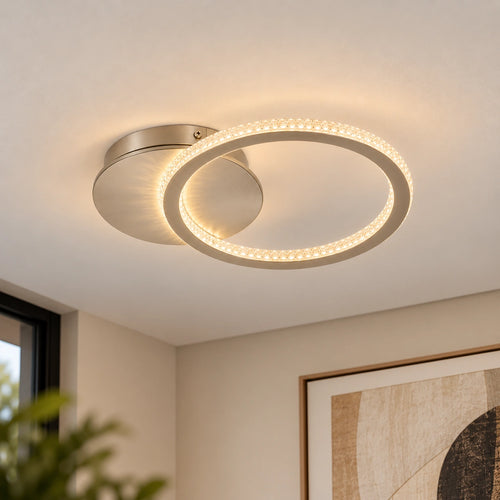 Searchlight plafondlamp Specs - 1 lichts - 45  x 6   cm - champagne