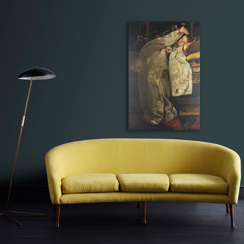 Art for the Home Canvas - Meisje in Witte Kimono - 100x70cm - vtwonen shop