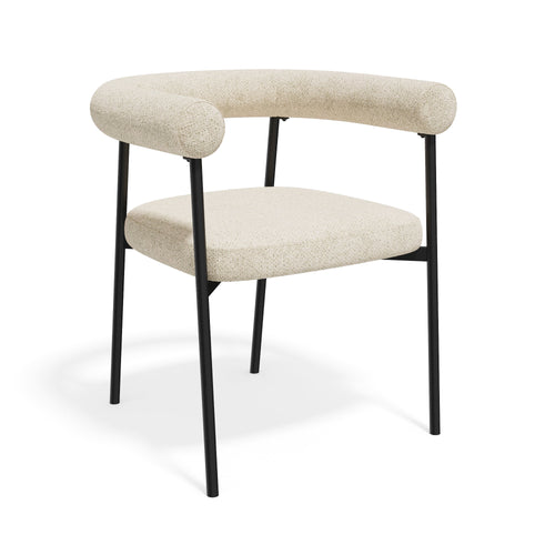 Premium Interiors - Set van 2 stoelen LOU - getextureerd fluweel crème 64cm