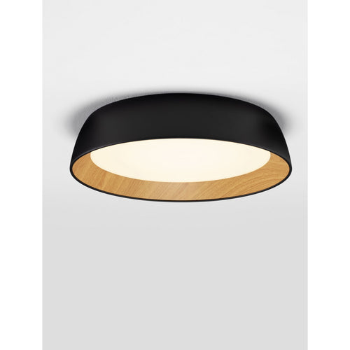 Nova Luce SIGI Inbouw plafondlamp Sandy Black, Wood Triac dimbare LED 40W 3081lm 3000K