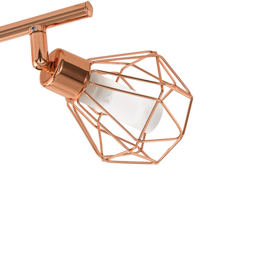 EGLO spot Zapata - 2 lichts - koper - wit - vtwonen shop