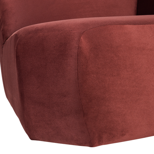 WOOOD hoekelement recht Mojo Base - Velvet - Kastanjebruin - 74x105x105