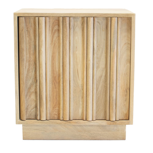 Giga Meubel Nachtkastje Nika - Mangohout - Naturel - 50x40x55cm - vtwonen shop